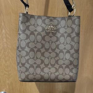 Coach Brown Shoulder Bag with Signature Design